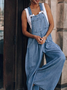 Casual Solto Simples Jeans Jeans Babador Calças