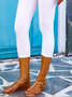 Jersey Justa Casual Simples Leggings
