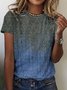 Casual Impressão Camisa