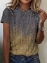 Casual Impressão Camisa
