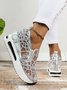 moda Lantejoula Respirável Malha Slip-On Plataforma Sapatilhas