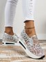 moda Lantejoula Respirável Malha Slip-On Plataforma Sapatilhas