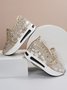 moda Lantejoula Respirável Malha Slip-On Plataforma Sapatilhas