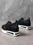 moda Lantejoula Respirável Malha Slip-On Plataforma Sapatilhas