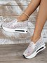 moda Lantejoula Respirável Malha Slip-On Plataforma Sapatilhas