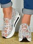 moda Lantejoula Respirável Malha Slip-On Plataforma Sapatilhas