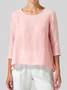 Mulher Casual Solto Topo Túnica Blusa Camisa