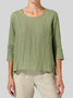 Mulher Casual Solto Topo Túnica Blusa Camisa