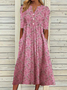 Casual Floral Vestido