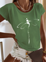 Casual Jersey Libélula Solto Camisa