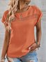 Pescoço tripulação Casual Camisa