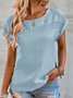 Pescoço tripulação Casual Camisa