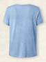 Solto Casual Pescoço tripulação Camisa