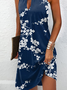 Halter Floral Sem Manga Vestido