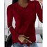 Manga Comprida Simples Regular Solto Blusa para Mulher