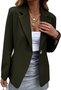 Mulheres Simples Regular Solto Blazer