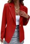 Mulheres Simples Regular Solto Blazer