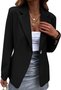 Mulheres Simples Regular Solto Blazer