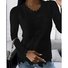 Manga Comprida Simples Regular Solto Blusa para Mulher