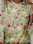 Casual Floral Pescoço tripulação Manga Comprida Camisa
