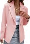 Mulheres Simples Regular Solto Blazer