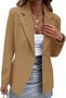 Mulheres Simples Regular Solto Blazer
