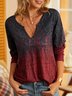 Étnico Retro Solto Camisa