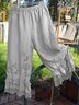 Casual Cor Sólida Calças