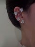 solteiro metal Strass Borboleta brincos
