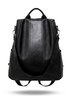 Retro suave Couro Fecho eclair Mochila Ombro Bolsa Organizador