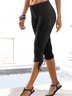 Casual Jersey Cordão Leggings