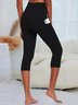 Bolsos Casual Simples Capri Leggings