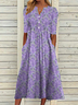 Casual Floral Vestido