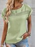 Pescoço tripulação Casual Camisa